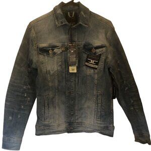 NWT Jordan Craig distressed denim jacket sz S